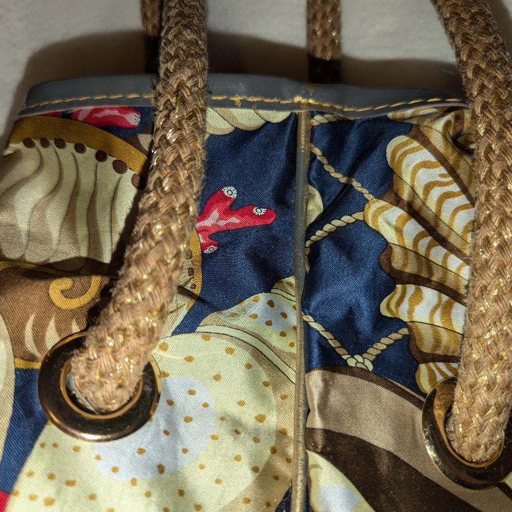 Loewe Nylon Fabric Multicolor Bag Rare Vintage with COA GUC